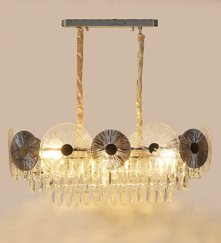 218D-800X300Mm Eliante Gold Crystal Chandeliers  - Without Bulb Cw   Ww   Nw