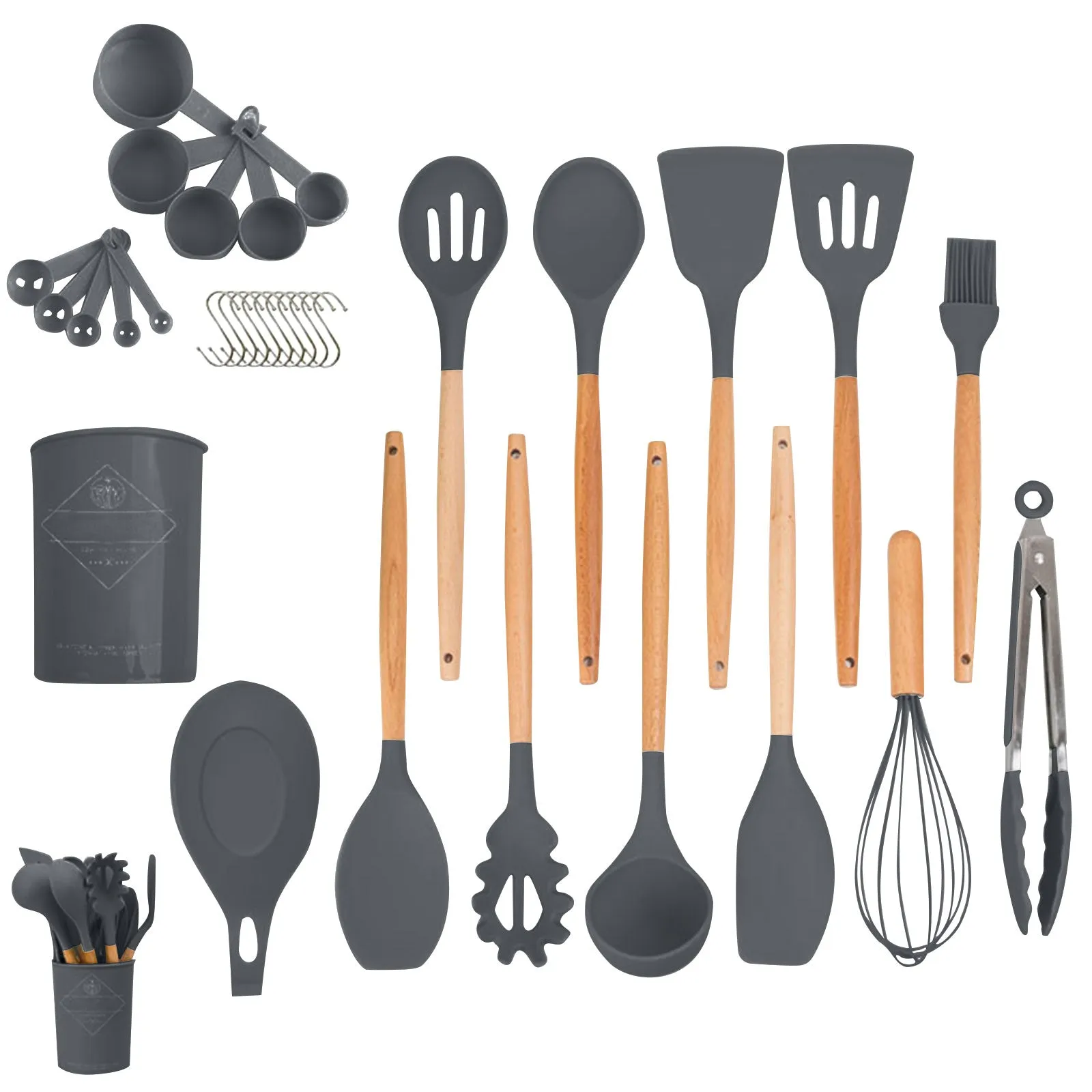 33-Piece Silicone Non-Stick Kitchen Utensil Set