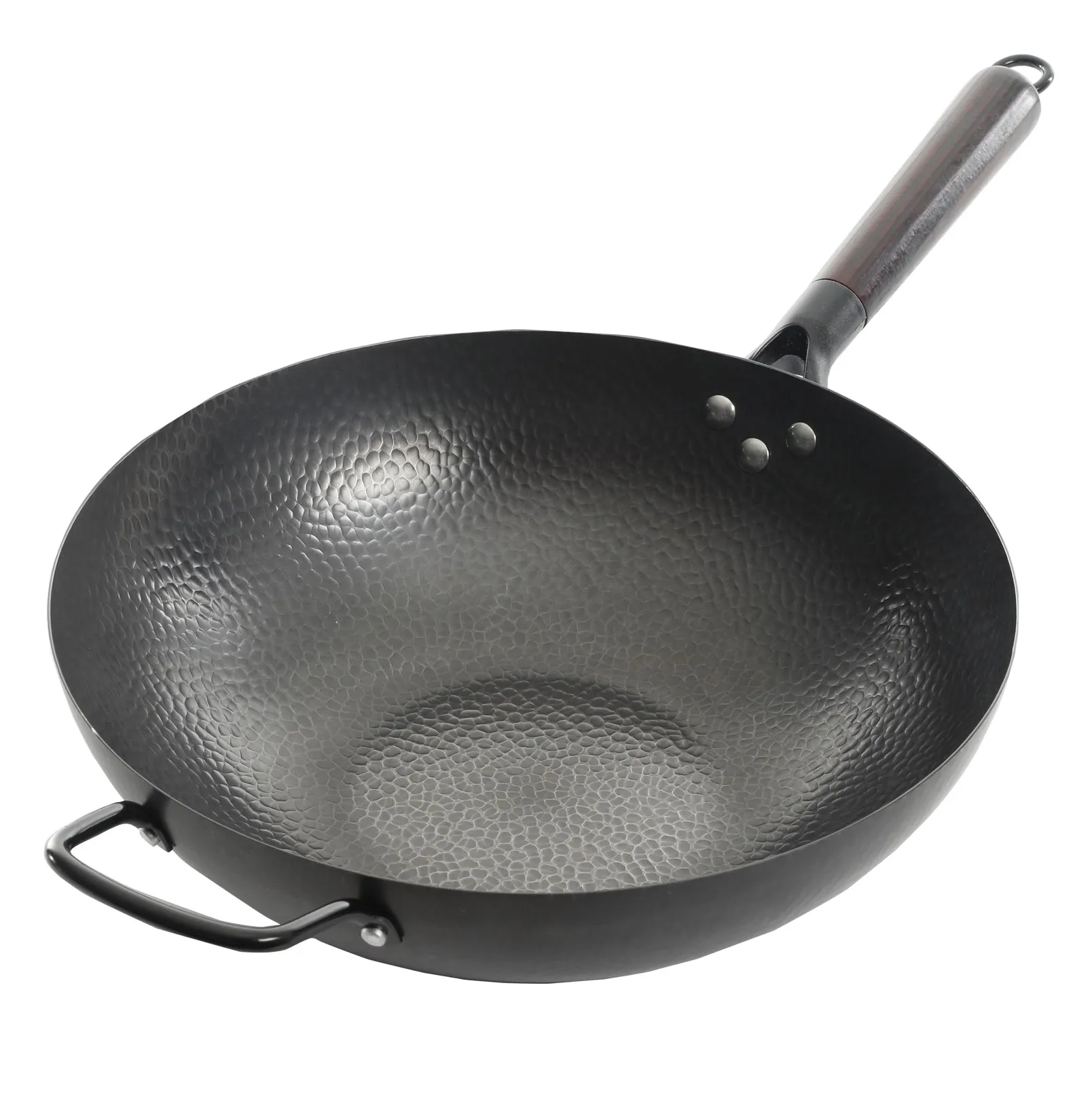 523-0764, Gibson Home, 13" Hammered Carbon Steel Wok