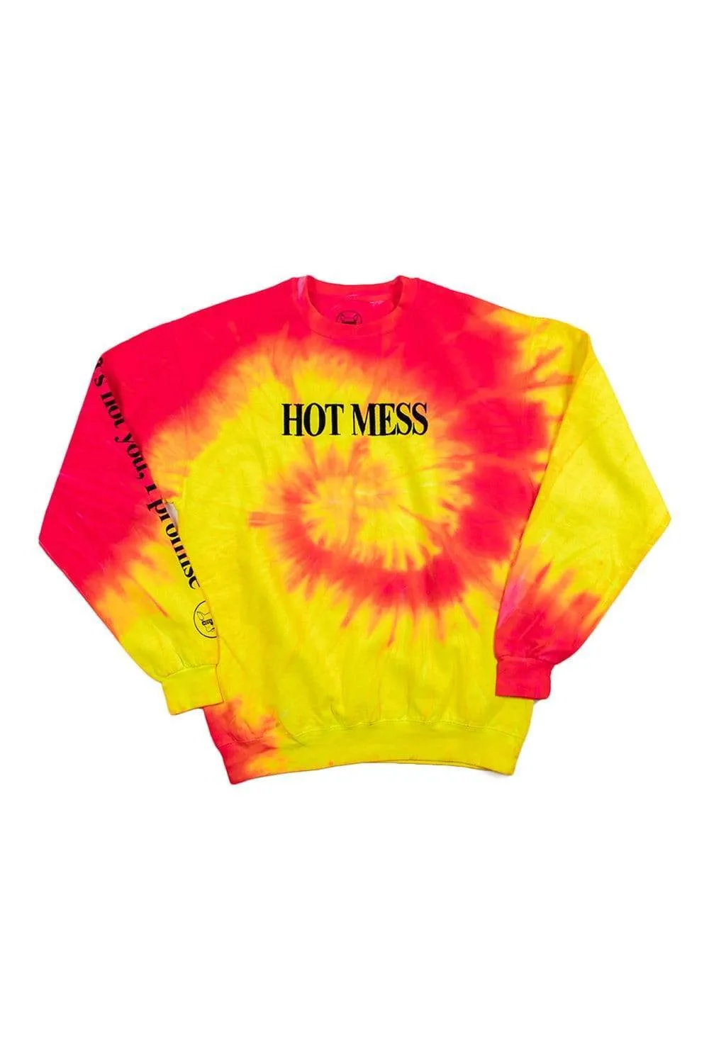 Adelaine Morin Hot Mess Pink Lemonade Tie Dye Crewneck