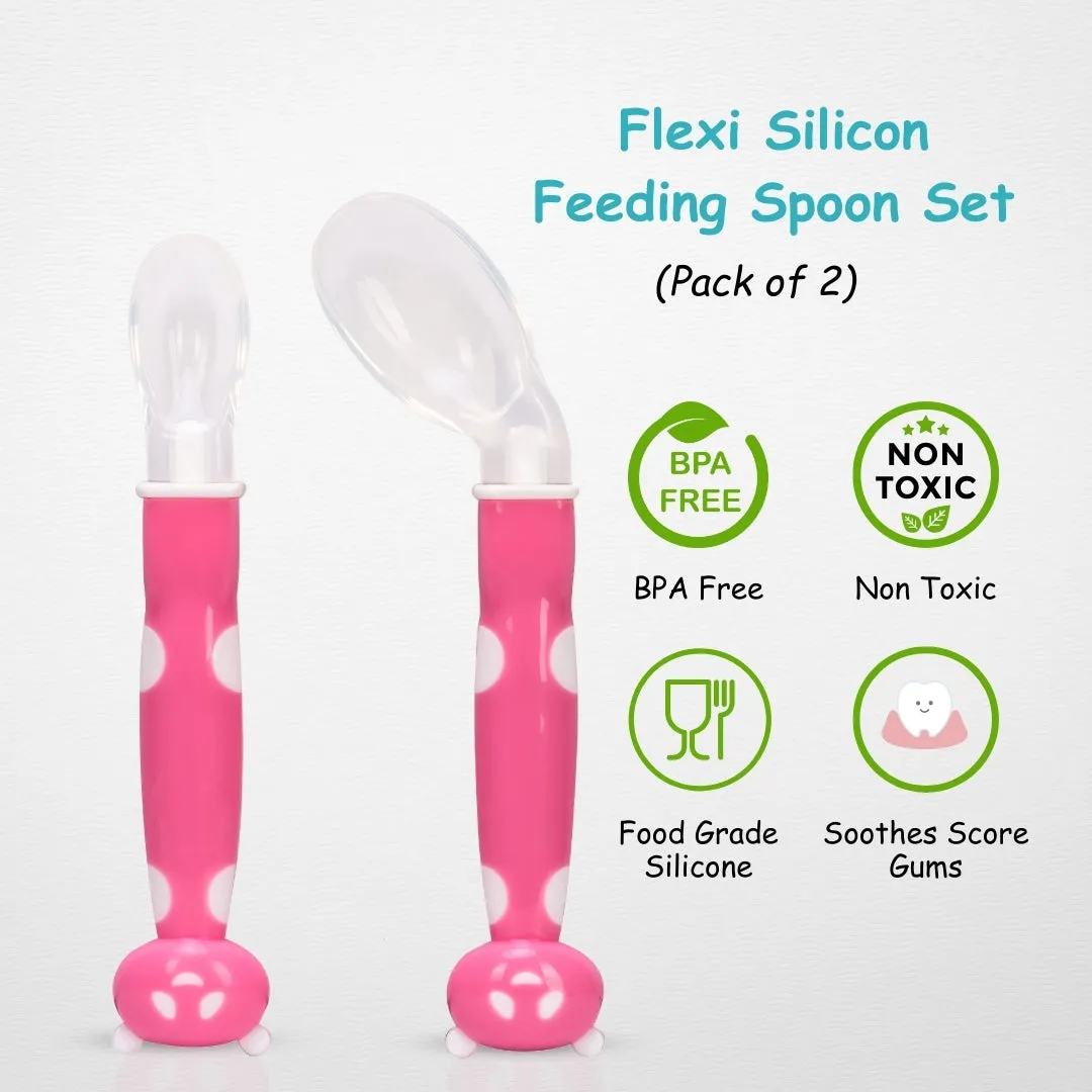 ADORE Flexi Silicone Feeding Spoon Set- Pack of 2