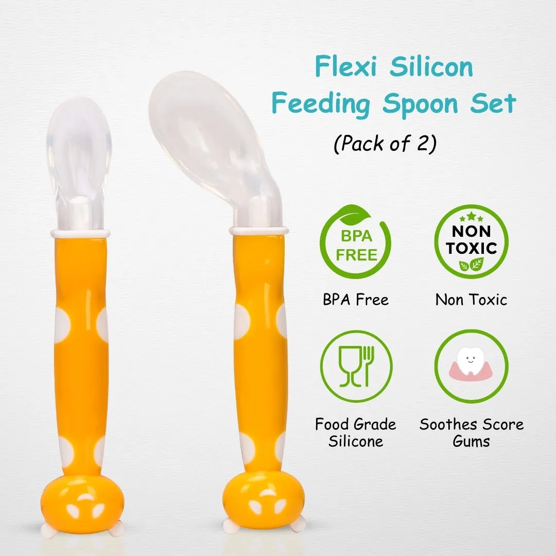 ADORE Flexi Silicone Feeding Spoon Set- Pack of 2