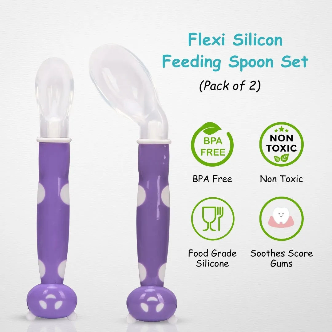 ADORE Flexi Silicone Feeding Spoon Set- Pack of 2