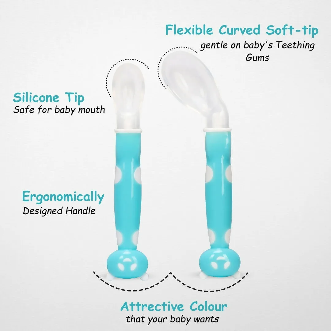 ADORE Flexi Silicone Feeding Spoon Set- Pack of 2