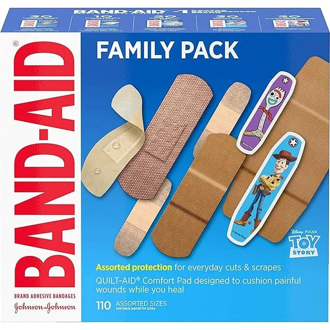 Band-Aid Adhesive Bandage Family Variety Pack in Assorted Sizes - 110Ct