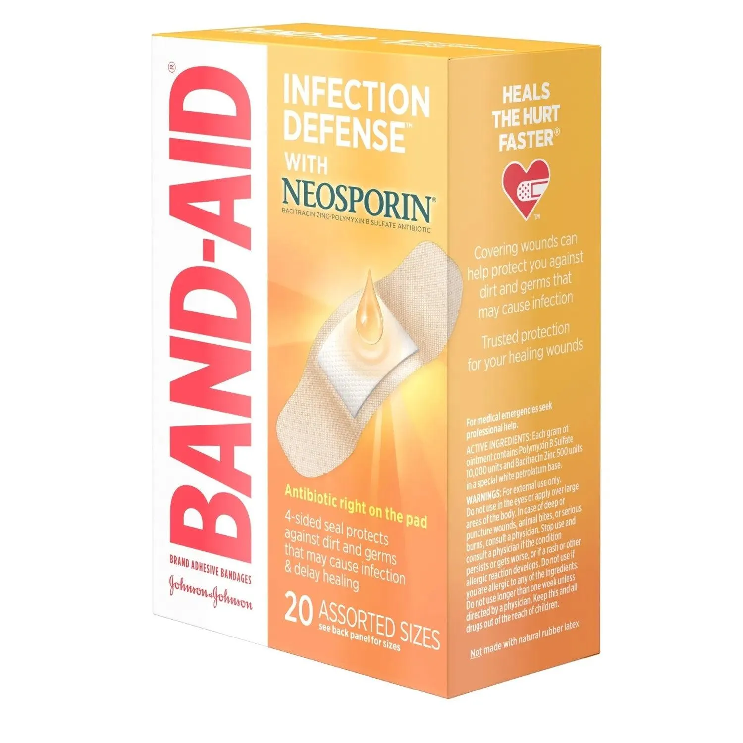 BAND-AID Plus Neosporin Bandages Assorted Sizes 20 Each