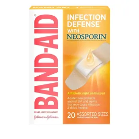 BAND-AID Plus Neosporin Bandages Assorted Sizes 20 Each