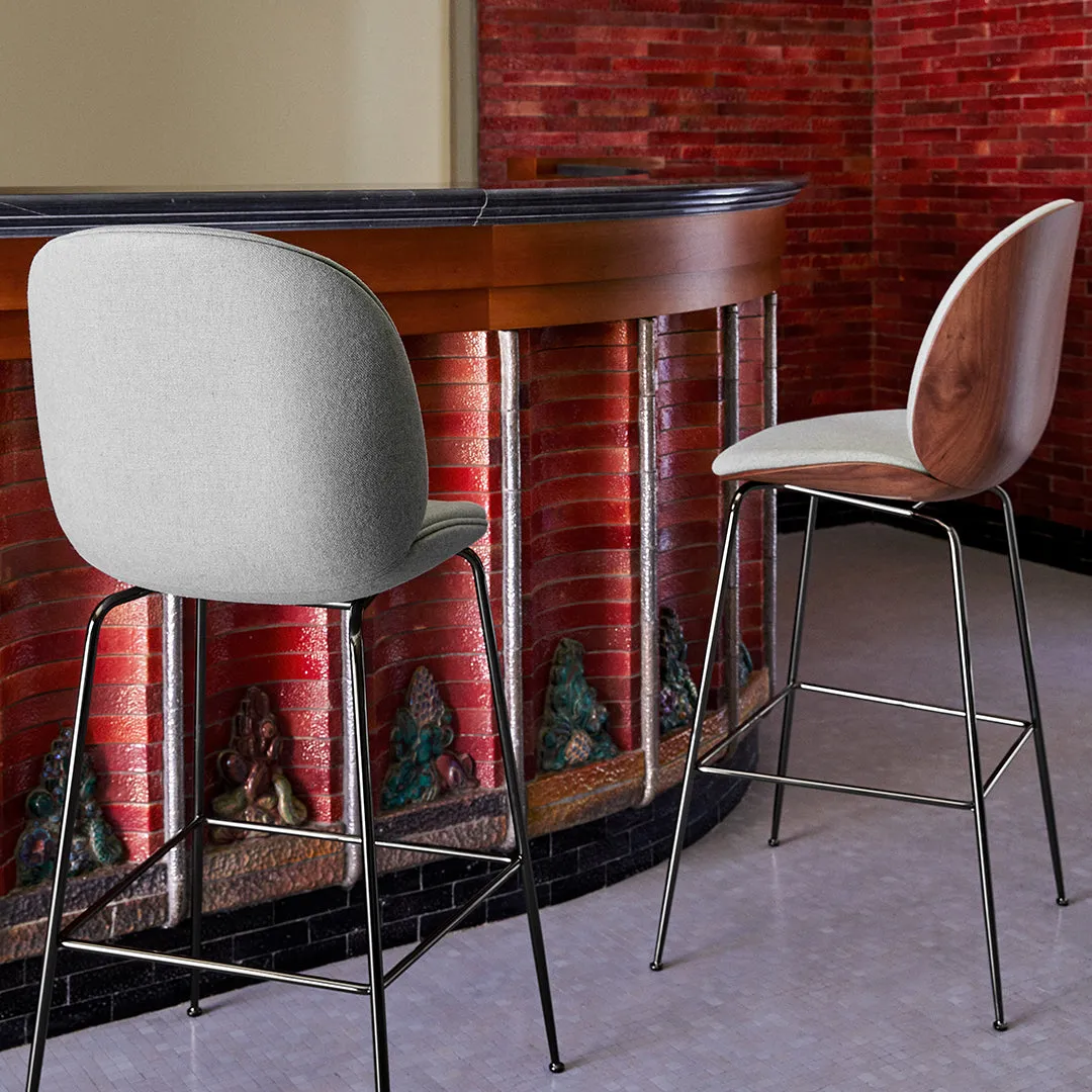 Beetle Bar Chair - Front Upholstered - 77 - Conic Base - 3D Veneer Shell