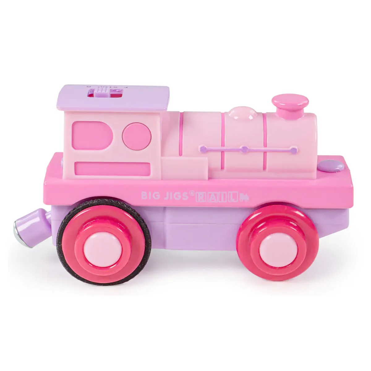 Bigjigs Rail Powerful Pink Loco Battery Operated Engine