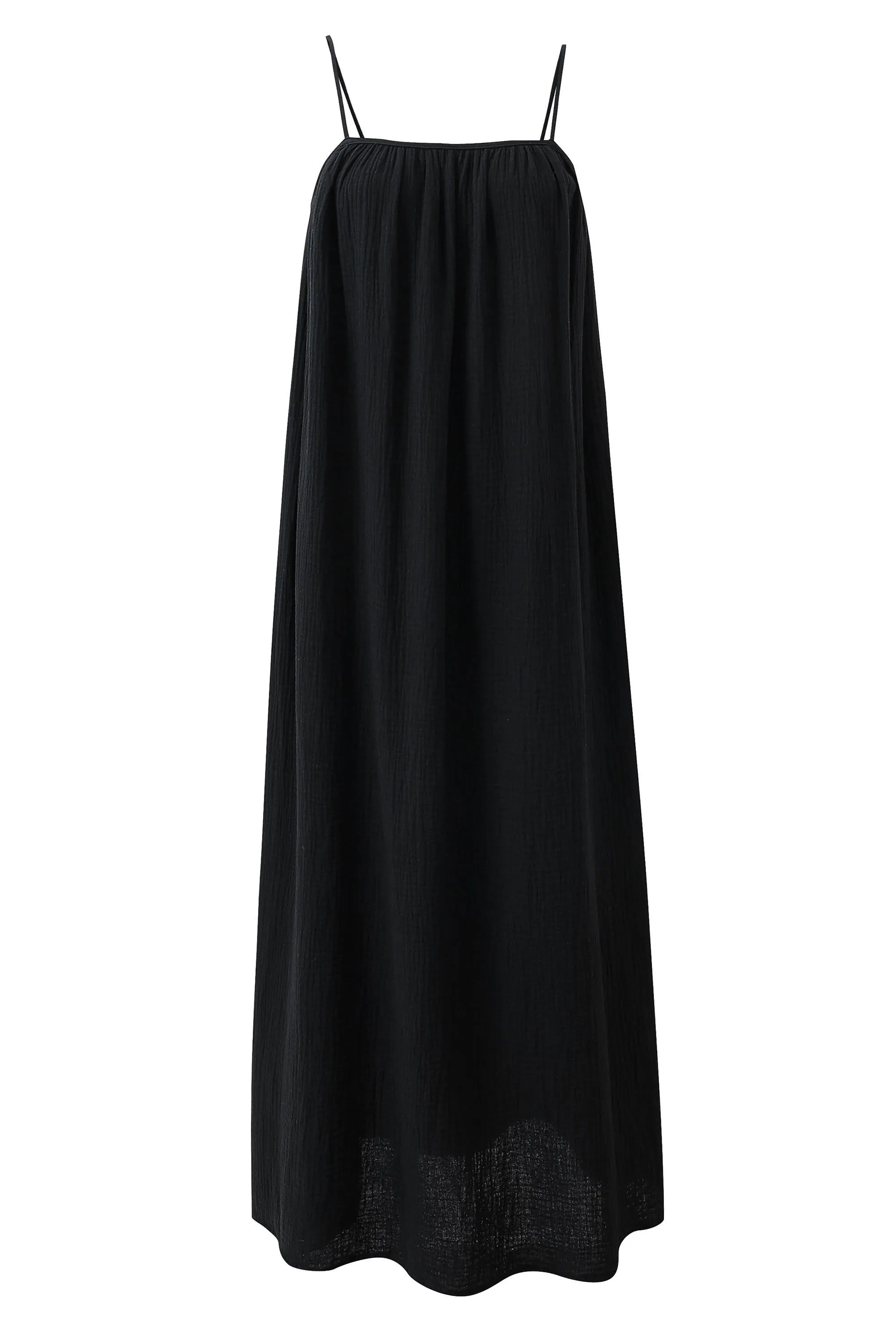 Black Gauze Tent Dress