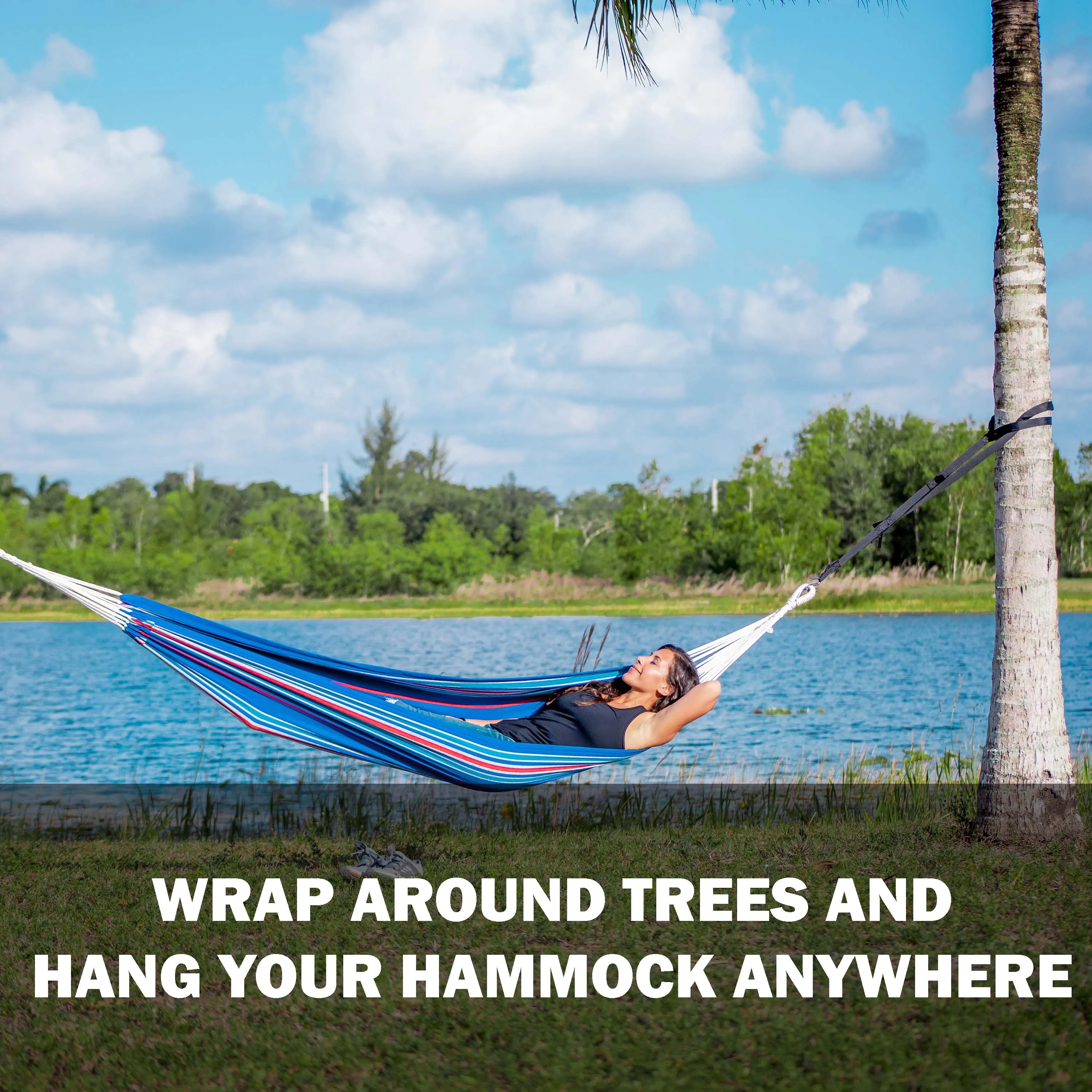 Bliss Hammocks HA-505 Universal Multi-Loop Suspension System w/ "S" Hooks | For Hammocks & Hammock Chairs | Adjustable Tree Straps | 300 Lb. Capacity