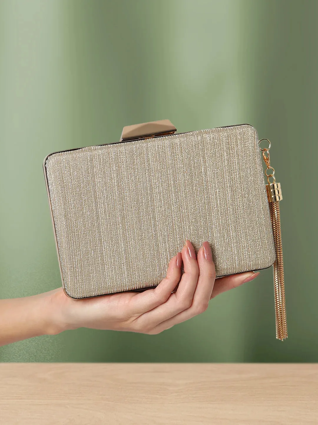 Caprese Goldy Clutch Small Gold