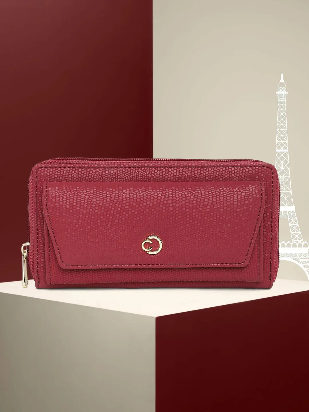 Caprese Ingrid Wallet Medium Maroon