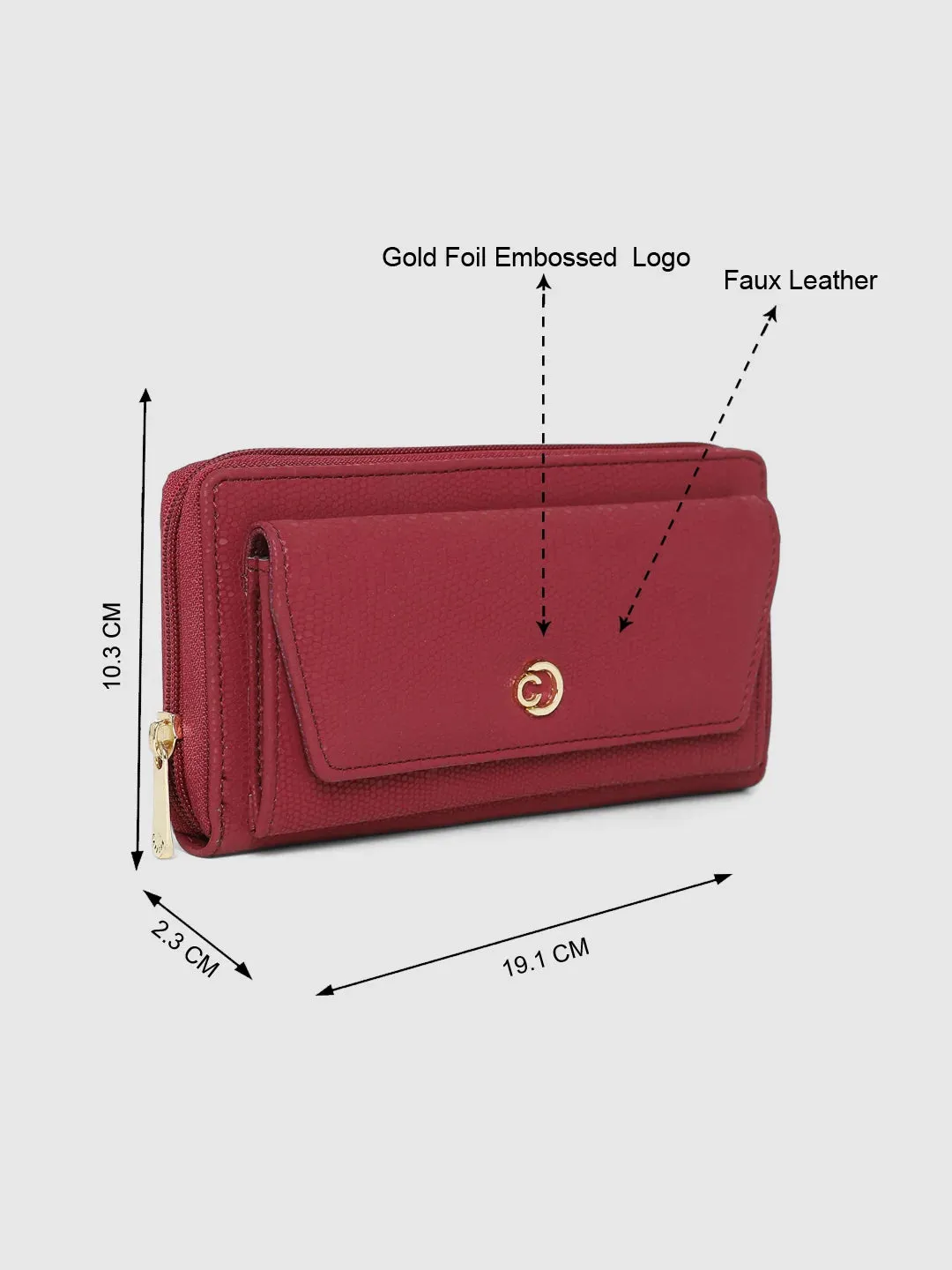 Caprese Ingrid Wallet Medium Maroon