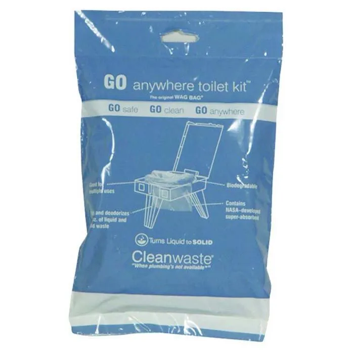 Cleanwaste GO anywhere toilet kit