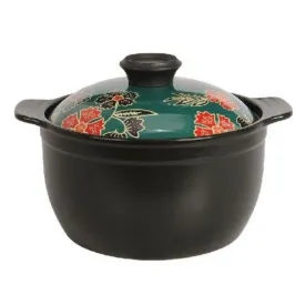 Color King 3338-4500 GREEN Batik Ceramic Stock Pot 4500ML Green