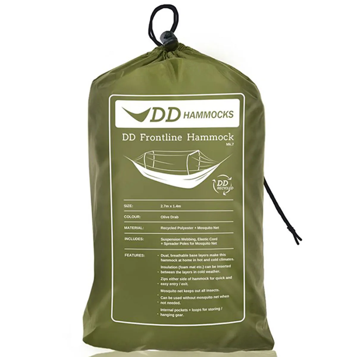 DD Hammocks Recycled Frontline Hammock Olive Drab