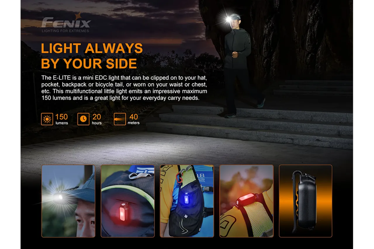 Fenix E-Lite Multipurpose Mini EDC flashlight - 150 Lumens