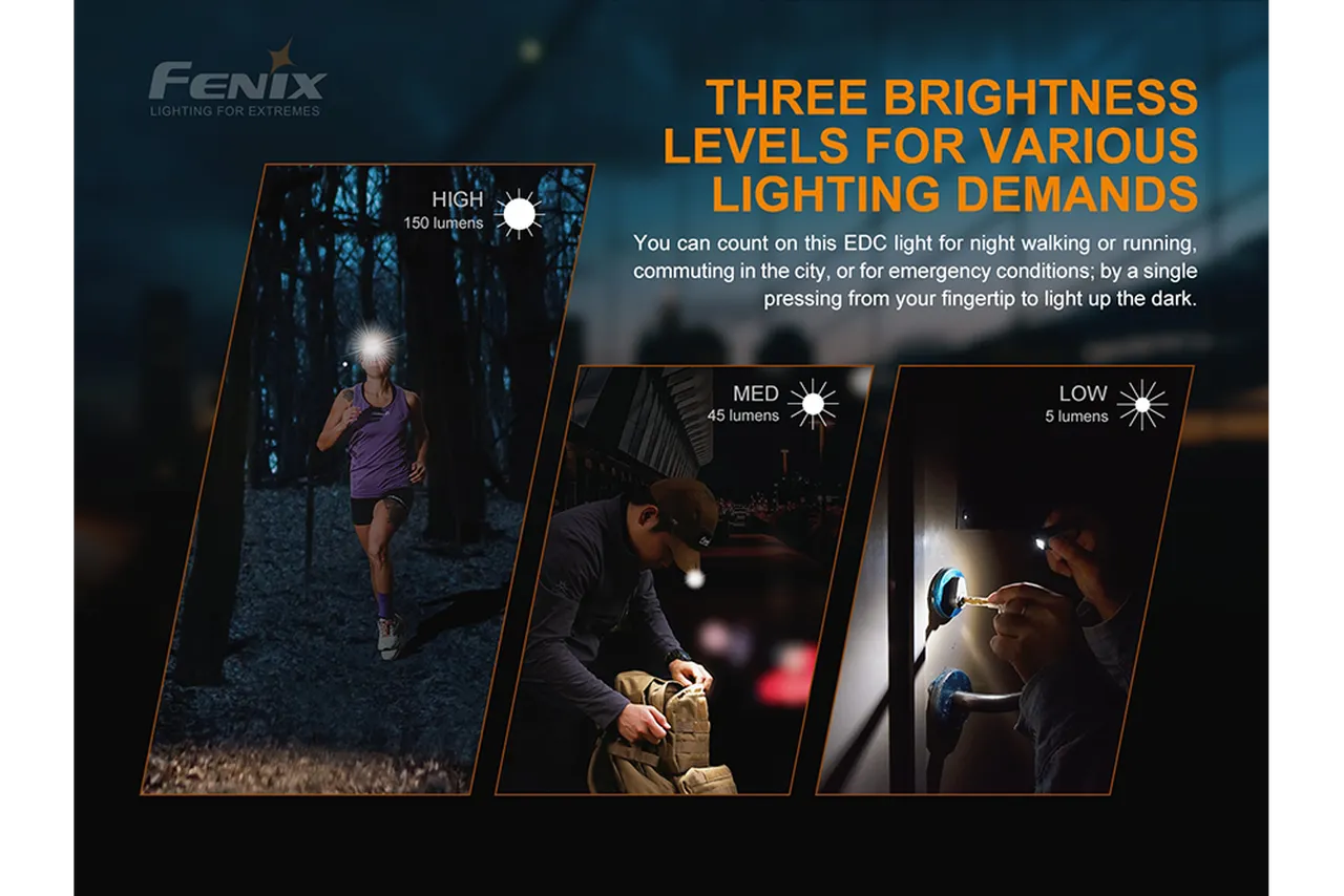 Fenix E-Lite Multipurpose Mini EDC flashlight - 150 Lumens