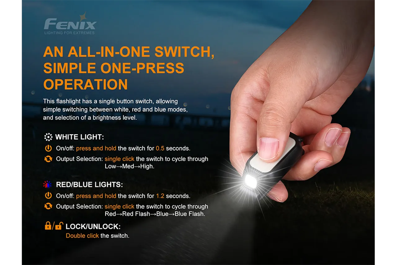 Fenix E-Lite Multipurpose Mini EDC flashlight - 150 Lumens