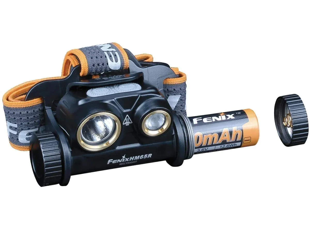 Fenix HM65R Headlamp 1600 Lumens w/ Free E-LITE Flashlight