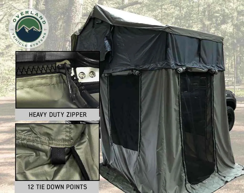 Nomadic 4 Roof Top Tent Annex Green Base With Black Floor & Travel Cover