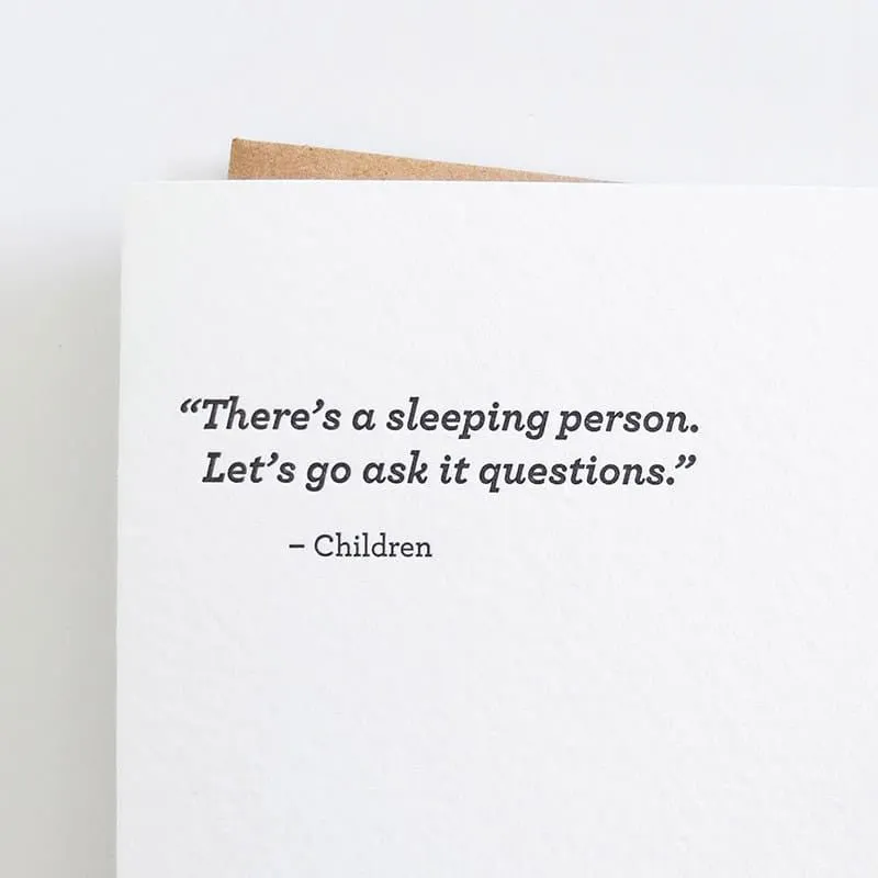 "Sleeping Person" Card