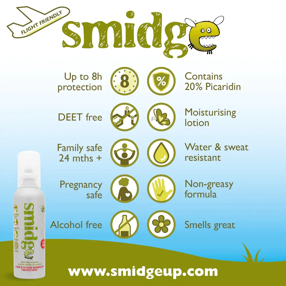 Smidge Mosquito/ Midge / Tick Repellent Spray 75 ml