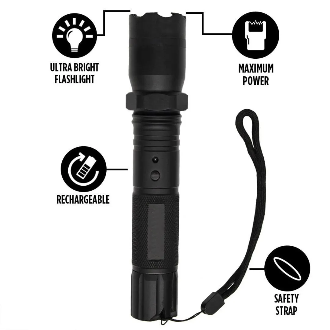 Stun Gun (Shocker) with Rechargeable Flashlight