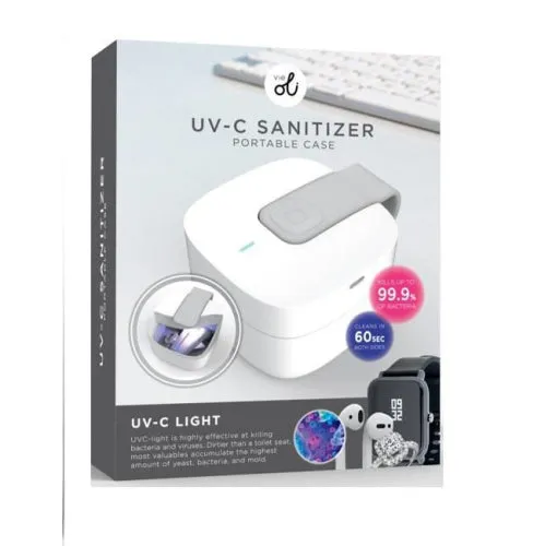 VieOli OLID1087WH UV-C Light Sanitizing Portable Mini Case (White)