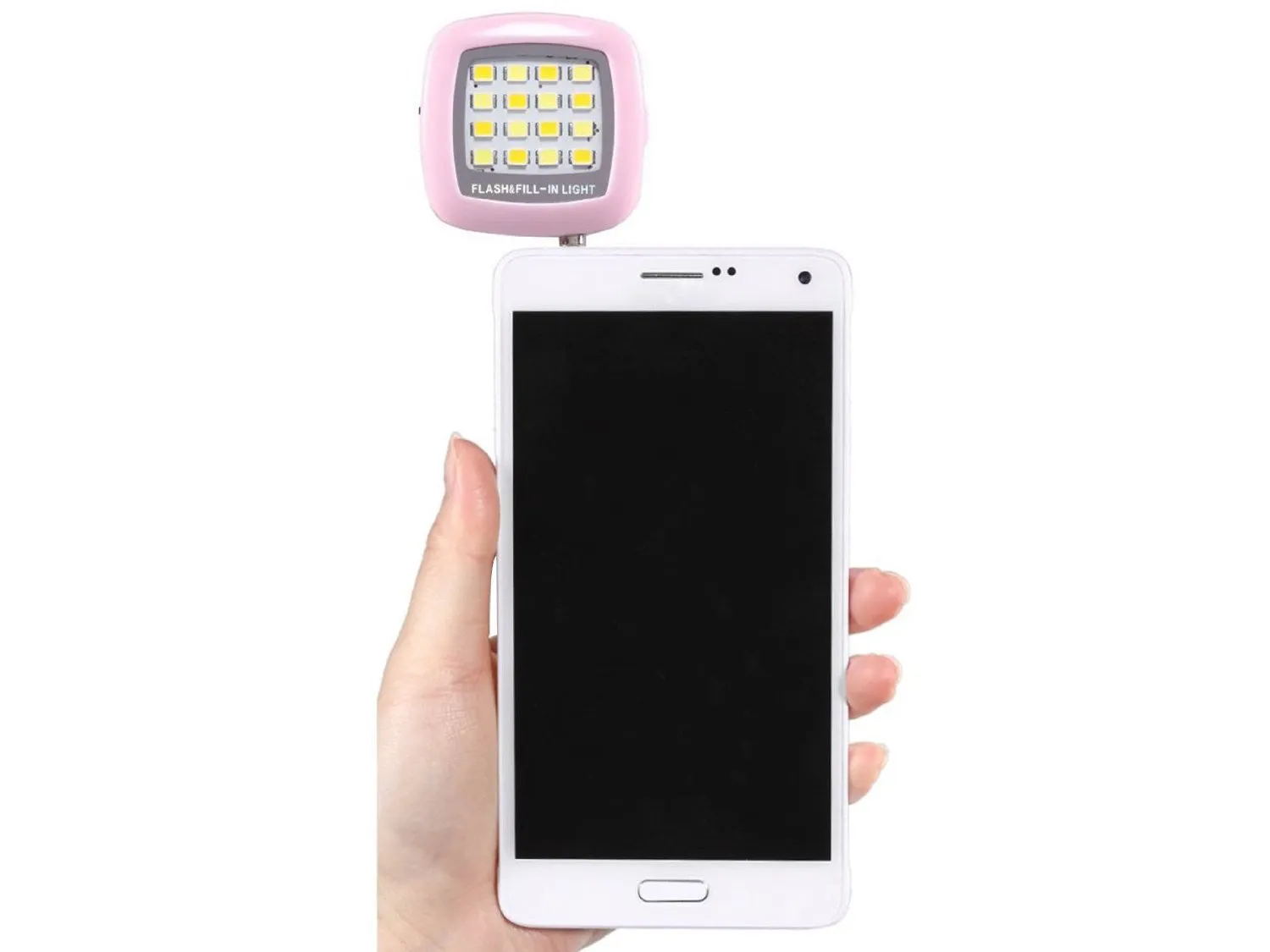 White 3.5mm 16 LED Selfie Flash Fill-in Light Cellphone Camera Spotlight Portable iphone smartphone